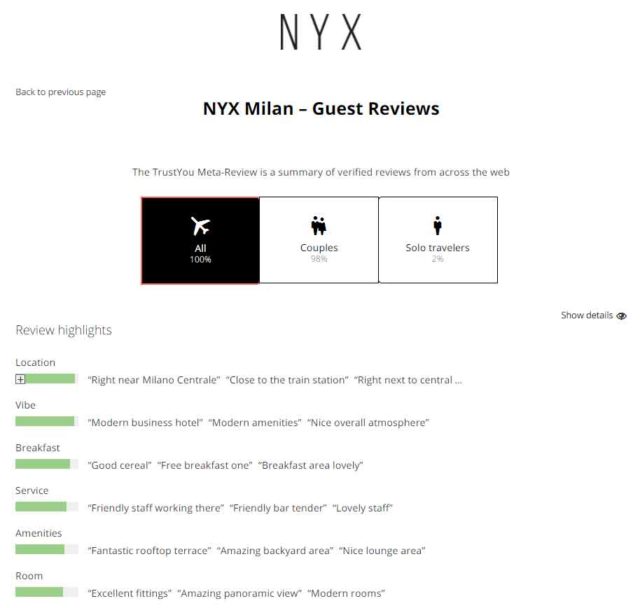 NYX Milan Guest Reviews