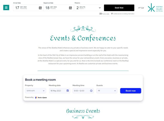 Book a Space - Direct Channel for Hotels and Venue Owners
