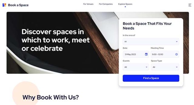 Book a Space - Booking engine platform for MICE