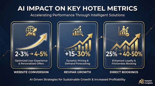 AI impact on key hotel metrics